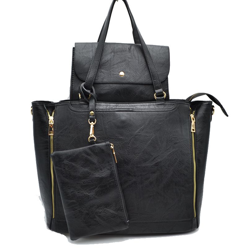 3 in 1 Side Zipper Women's Tote Handbag set