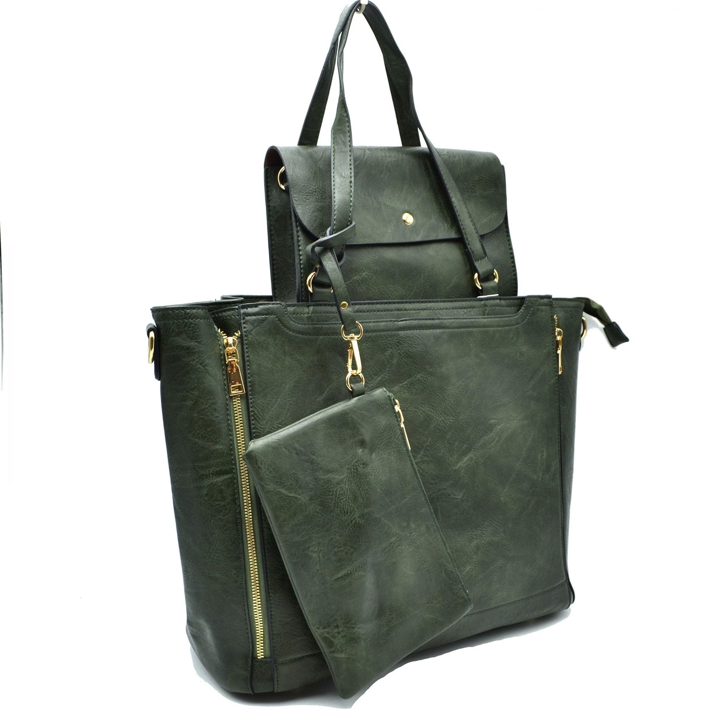 3 in 1 Side Zipper Women's Tote Handbag set