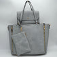 3 in 1 Side Zipper Women's Tote Handbag set