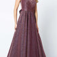 Juliet 205 Long One Shoulder Sleeveless Glitter Gown