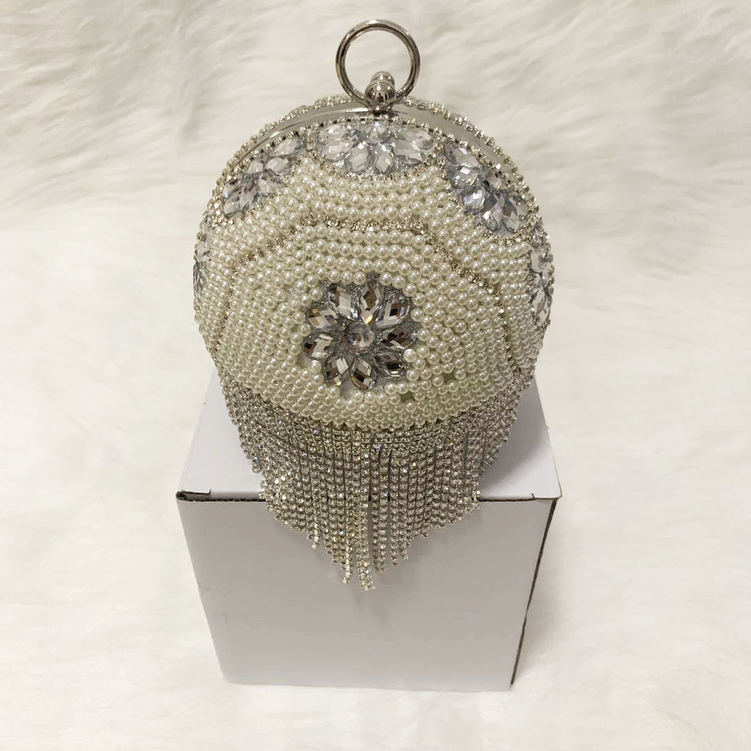 Rhinestone Dinner Fresh Plaid Chain Fashion Clutch Sweet Lady Cosmetic Bags