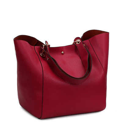 Women's Fashionable Large Capacity Magnetic Snap Shoulder Bags