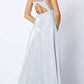 Juliet 208 Cut-Out Strappy Back Glitter Long Dress