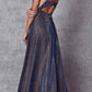 Juliet 208 Cut-Out Strappy Back Glitter Long Dress