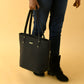 Era Vegan Leather Tote - Midnight Black