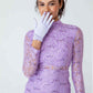 CLEARANCE - Eureka 2095 Long Sleeve Lace Dress Mock 2-Piece High Neck (Size Medium)