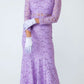 CLEARANCE - Eureka 2095 Long Sleeve Lace Dress Mock 2-Piece High Neck (Size Medium)