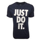 Nike Mens Just Do It Big Logo T-Shirt (Small Navy)