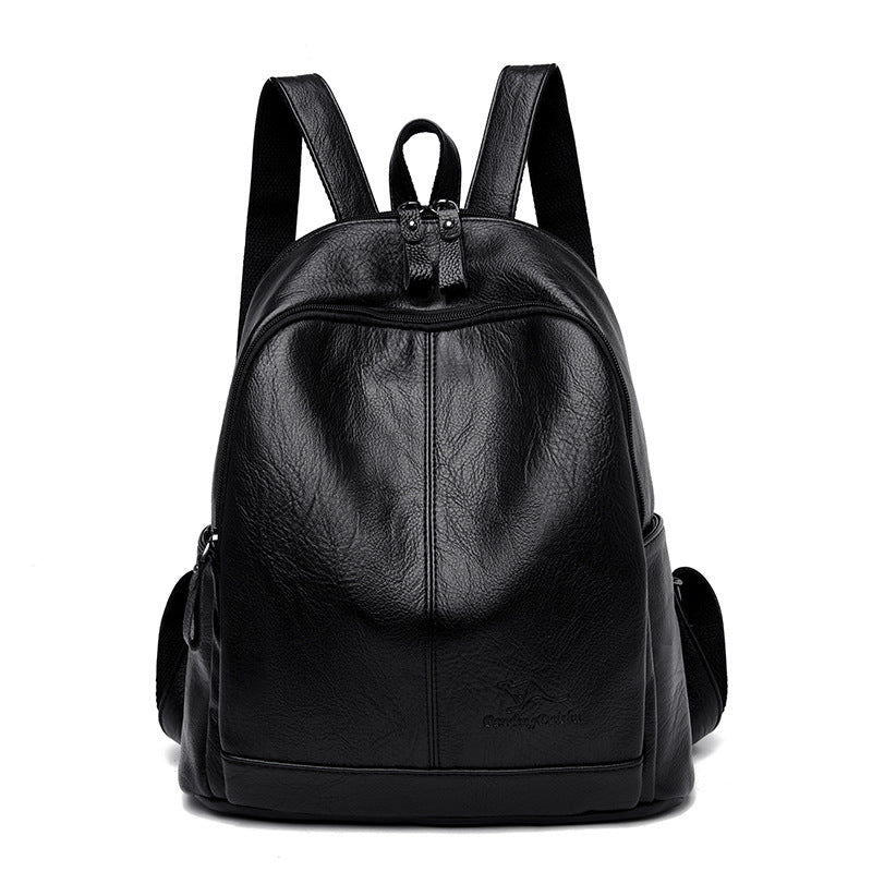Women's Korean Fashionable Soft Leather Journey Bags
