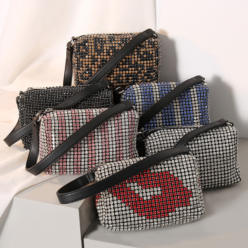 Women's Alexander Wang Rhinestone Diamond Studded Hand Full Handbags