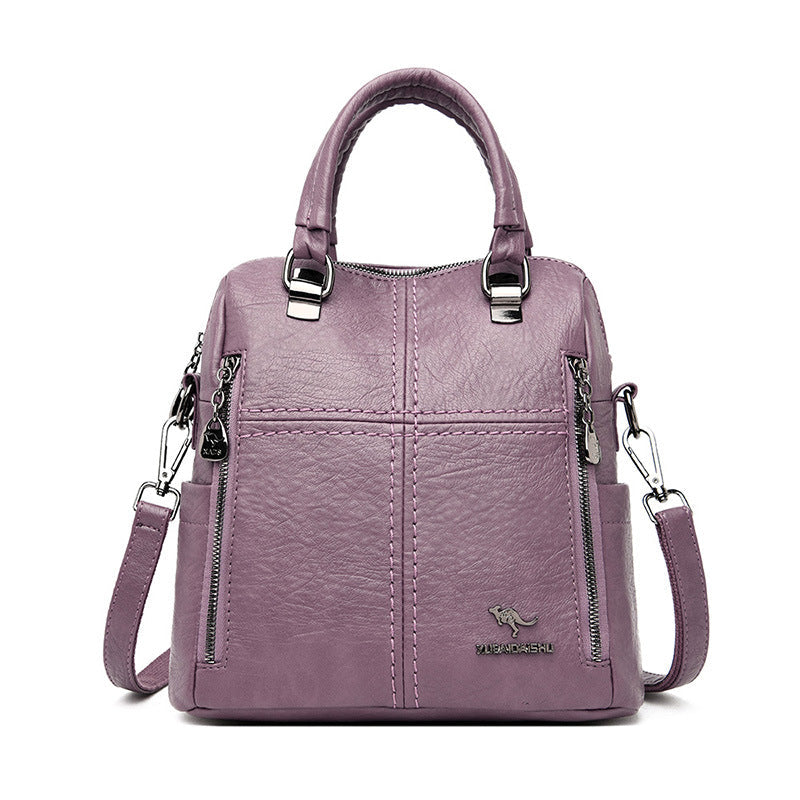 Women's Korean Style Soft Leather Fashionable One Bags