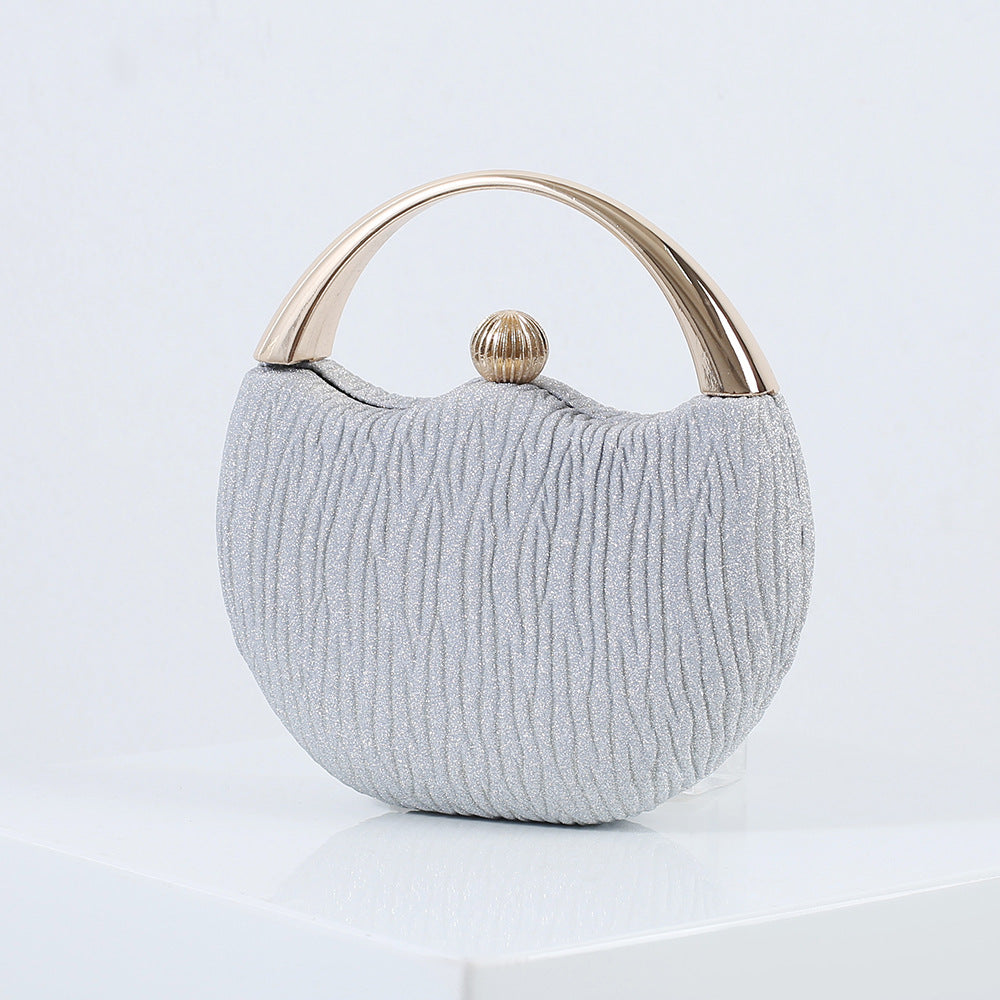Retro Glittering Powder Portable Banquet Fashion Arc Evening Bags