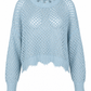 Pima Cotton Hamptons Crewneck Crochet Sweater - Cameo