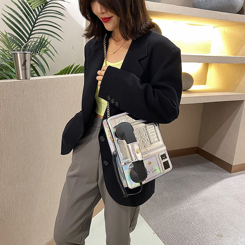 Women's Fashion Creative Funny Personality Laser Simulation Crossbody Bags