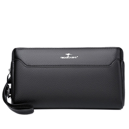 Men's Clutch Password Business Leather Trendy Soft Men's Handbags