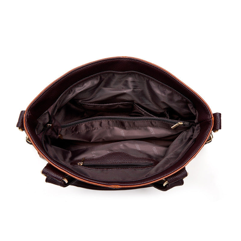 Women's Large Capacity Autumn Soft Leather Portable Handbags