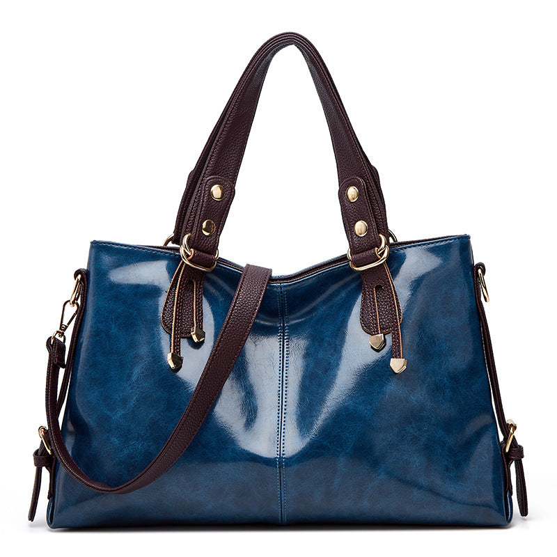 Women's Large Capacity Autumn Soft Leather Portable Handbags
