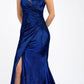 Juliet 218 Faux-Wrap Mermaid Long Dress Sleeveless