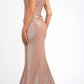 Juliet 218 Faux-Wrap Mermaid Long Dress Sleeveless