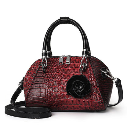 Women's Shell Crocodile Pattern Fashion Retro Shoulder Bags