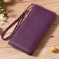 Women's Swiping Leather Large Capacity Long Top Layer Cowhide Ladies Wallets