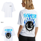 G West Womens Oversized Aqua Smile Tee