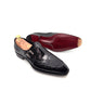 Maurice Sargeant Alligator Monkstrap - Black