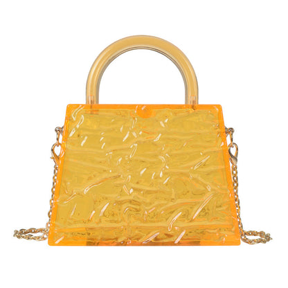 Women's Ice Crack Transparent Acrylic Tide Portable Crossbody Bags