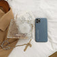Women's Ice Crack Transparent Acrylic Tide Portable Crossbody Bags