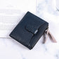 Women's Short Fashion First Layer Cowhide Zipper Ladies Wallets