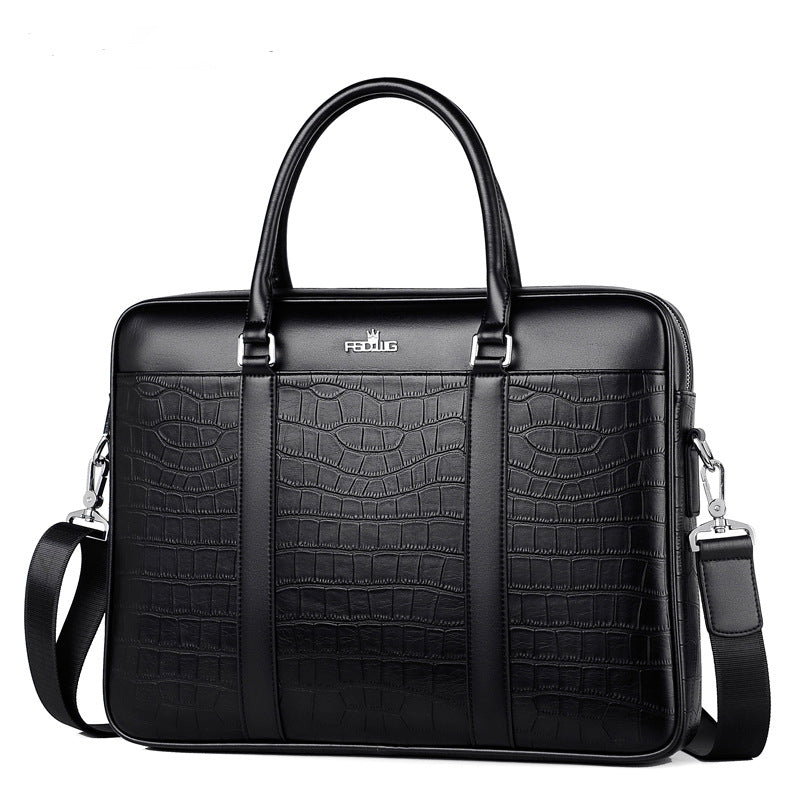 Men's Horizontal Business Large Capacity Fashion Leather Men's Briefcases