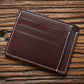 Men's Vegetable First Layer Short Cowhide Vintage Card Holder