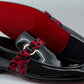 C Collection Patent Leather Loafer - Black/Red