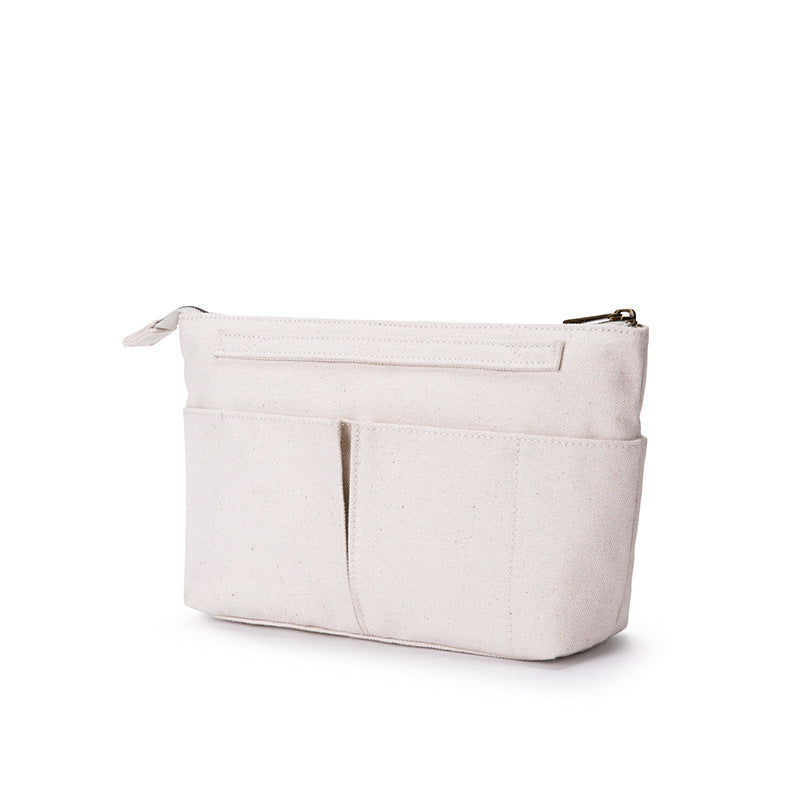 Organizing Portable Cotton Canvas Medium Liner Cosmetic Bags