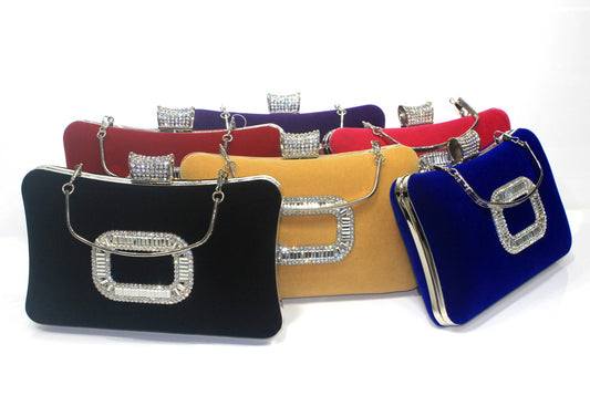 Women's Diamond Decorations Dinner Veet Dress Banquet Evening Bags