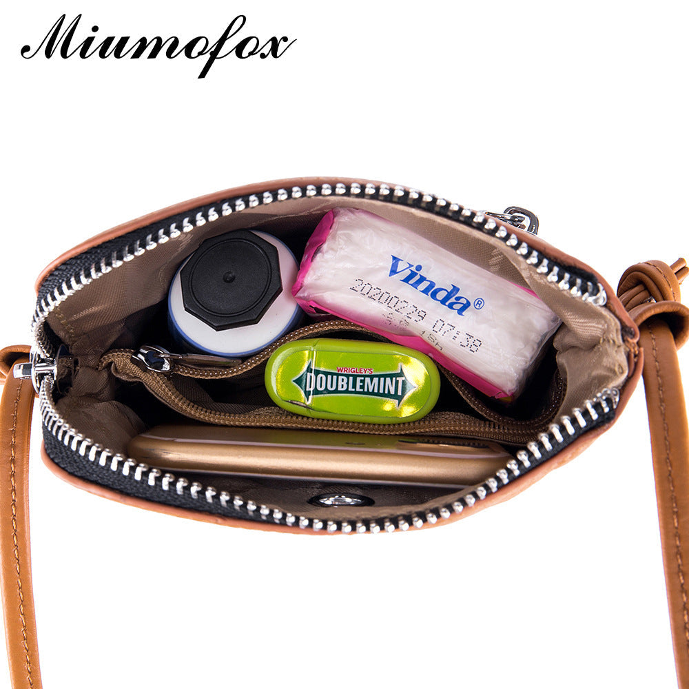 Women's Genuine Leather Mini Pure Soft Vertical Phone Bags
