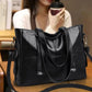 Women's Fashion Solid Color Large Capacity Zipper Handbags
