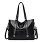 Women's Fashion Solid Color Large Capacity Zipper Handbags
