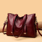 Women's Fashion Solid Color Large Capacity Zipper Handbags