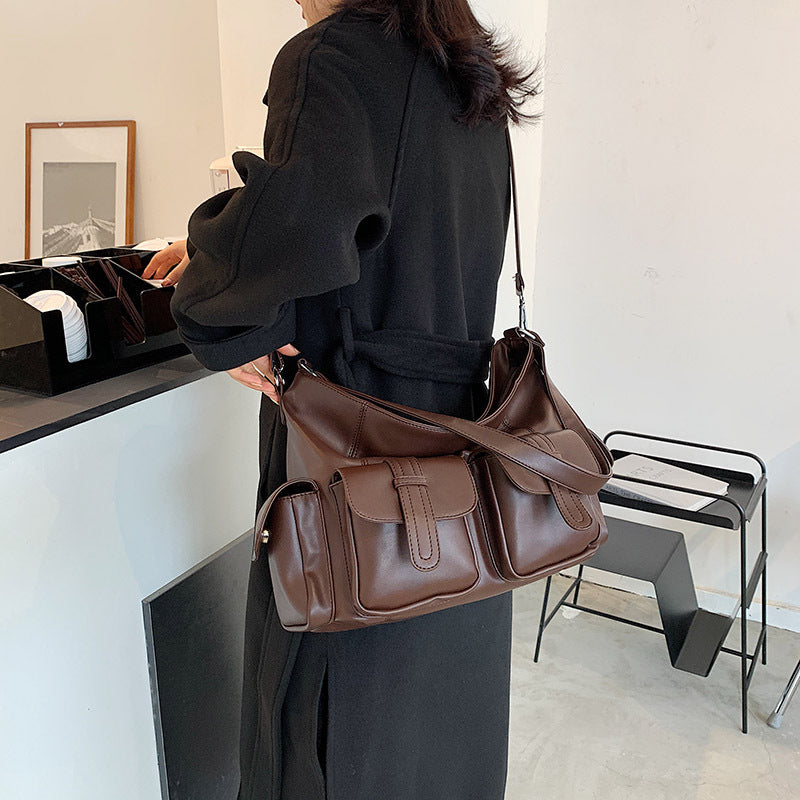 Women's Capacity Trendy Korean Style Work Clothes Shoulder Bags