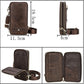 Men's Black Angel Trendy Crazy Horse Leather Men's Messenger Bags
