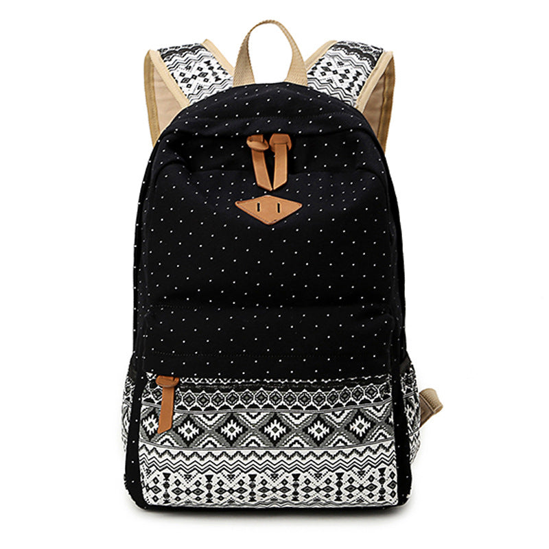 Female Minority Ethnic Style Leisure Dot Elementary School Students' Schoolbags