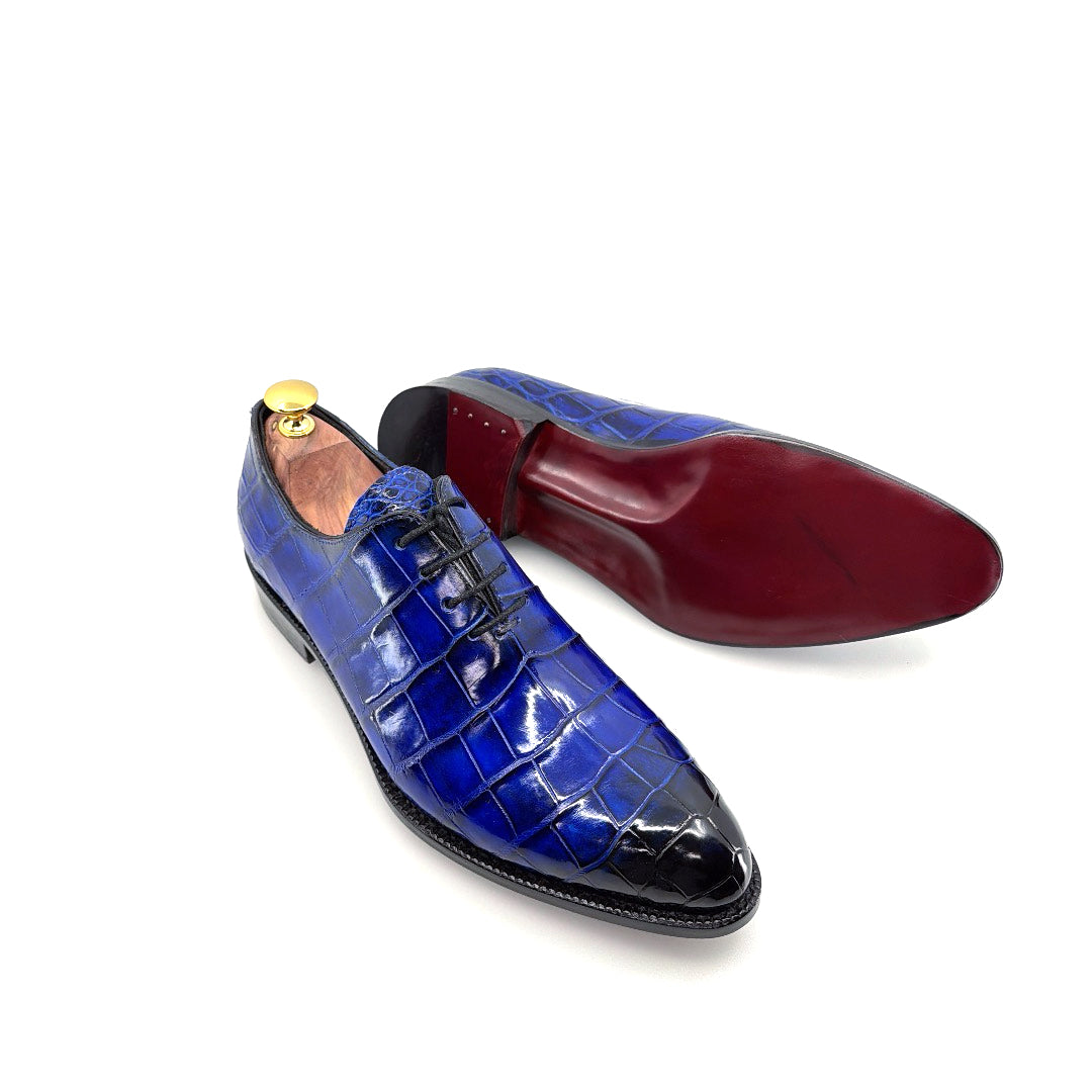 Maurice Georgia Alligator Oxford - Cobalto/Azul