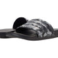adidas Mens Adilette Comfort Slides Sandal Grey/Core Black/Grey 7