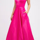 Juliet 230 Stylish Back Long A-Line Satin Prom Dress with Pockets