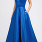 Juliet 230 Stylish Back Long A-Line Satin Prom Dress with Pockets