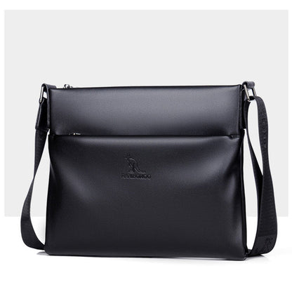 Men's Quality Leather Soft Surface Waterproof Horizontal Men's Shoulder Bags