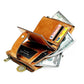 Men's Swiping Multiple Slots Crazy Horse Leather Men's Wallets