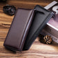 Men's First Layer Cowhide Vintage Business Zipper Multiple Handbags