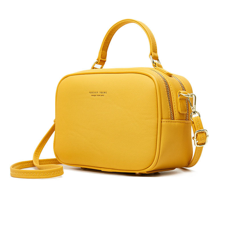 Women's Large Capacity Double Zipper Design Sense Crossbody Bags